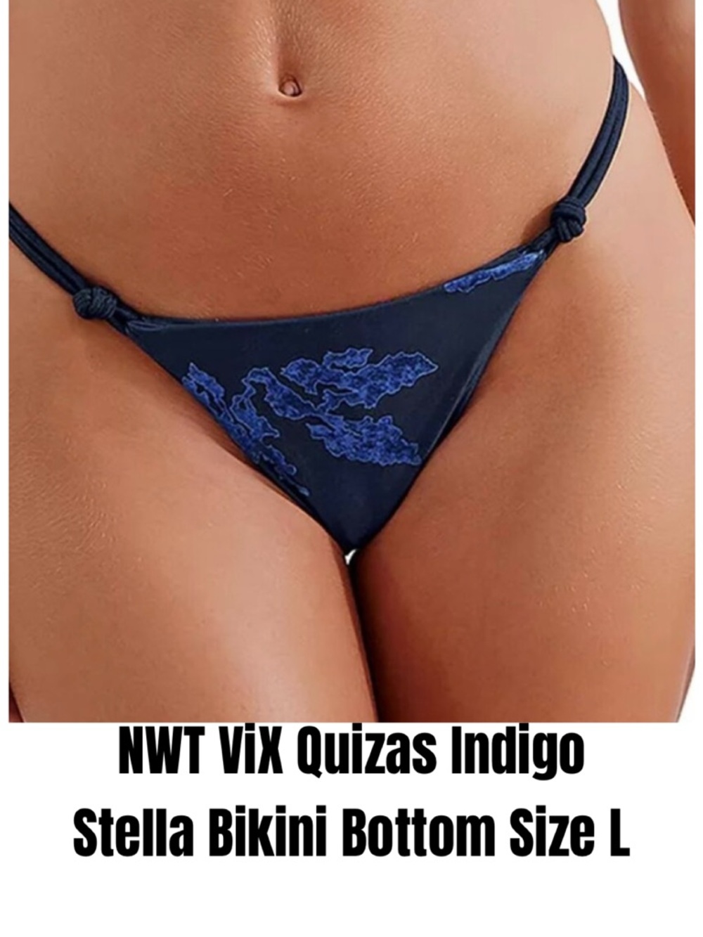 ViX Quizas Indigo Stella Bikini Bottom Size L